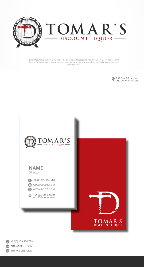 Logo Design by graphicevolution for Tomar's Discount Liquor | Design #22043643