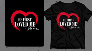 Christian 1st love scripture tee shirt  | Diseño de Camiseta por SAI DESIGNS