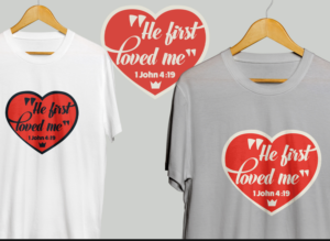 Christian 1st love scripture tee shirt  | Design de T-shirt par Val brito