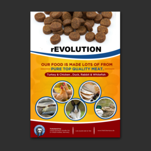 Poster for Petfood - Show the high quality ingredients of our product | Grafik-Design von Schöpfer