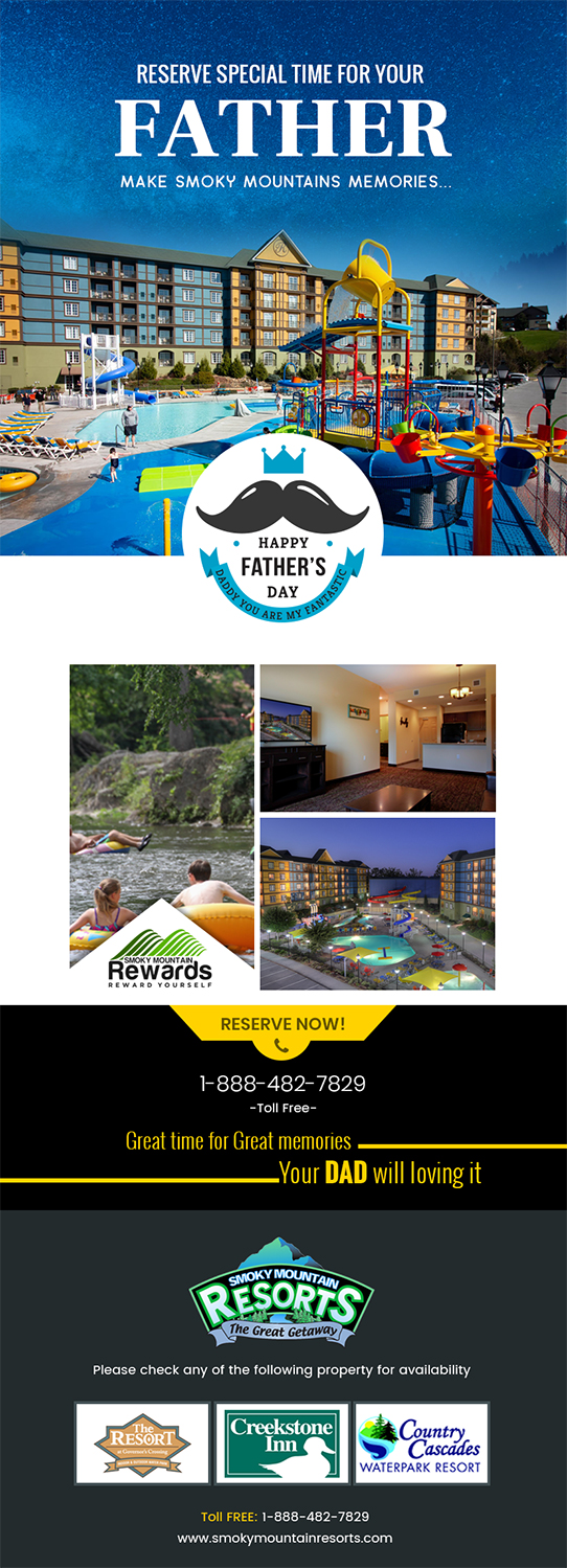 Design de Marketing Électronique par Expert Designer pour Smoky Mountain Resorts | Design #21868449