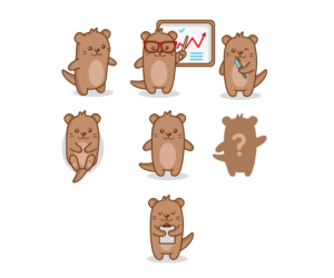 Need a few cute cartoon otter graphics for a new website | Grafik-Design von AdriQ