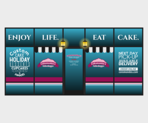 Store Front Signage for an Upscale Cake & Dessert Bakery | Design de Panneau par Dreamsucht