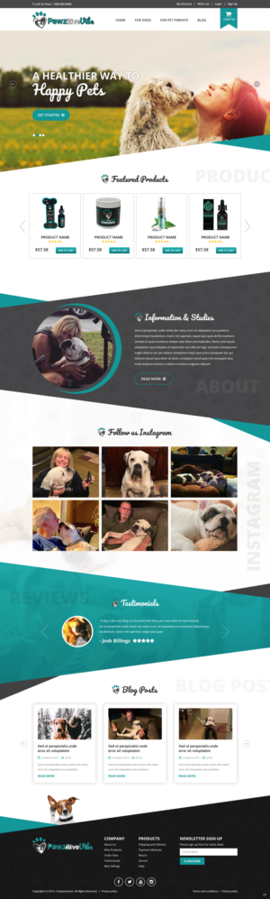 Web Design by pb for Pawzitive Vibe - ellro dist | Design #21882680
