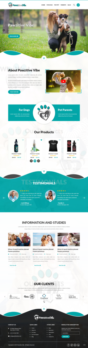 Web Design by pb for Pawzitive Vibe - ellro dist | Design: #21882683