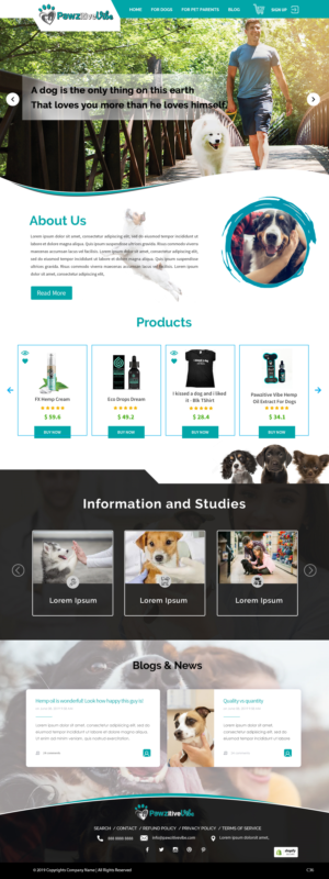 Web Design by pb for Pawzitive Vibe - ellro dist | Design: #21882686