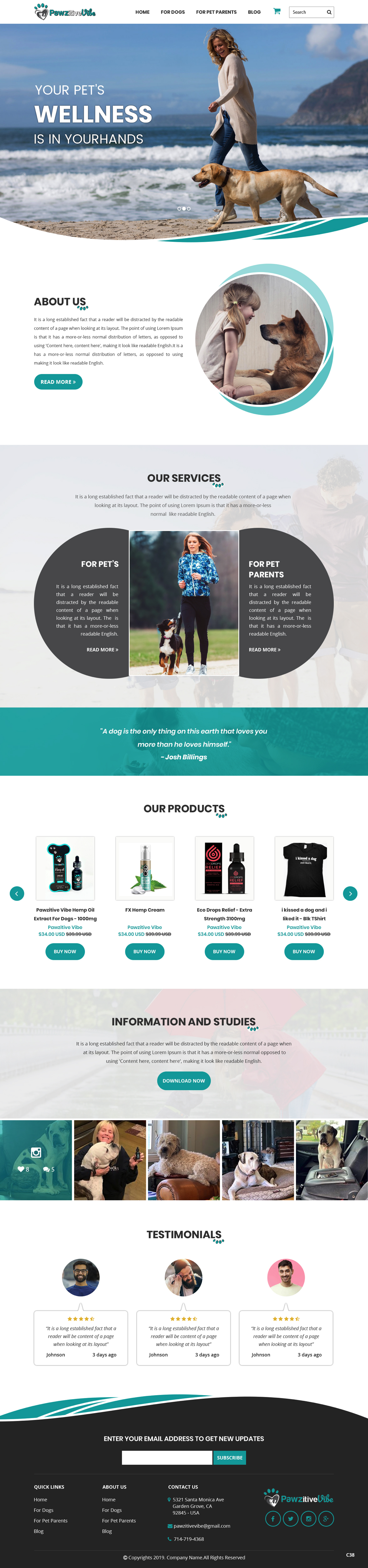 Web Design by pb for Pawzitive Vibe - ellro dist | Design #21882696