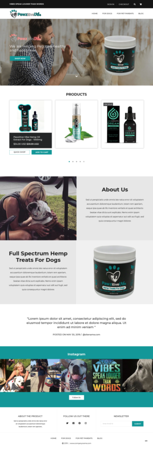 Web Design by pb for Pawzitive Vibe - ellro dist | Design: #21882697