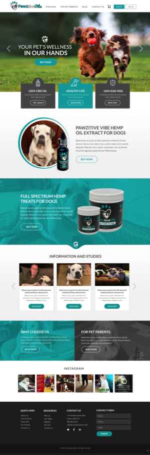 Web Design by pb for Pawzitive Vibe - ellro dist | Design: #21882704