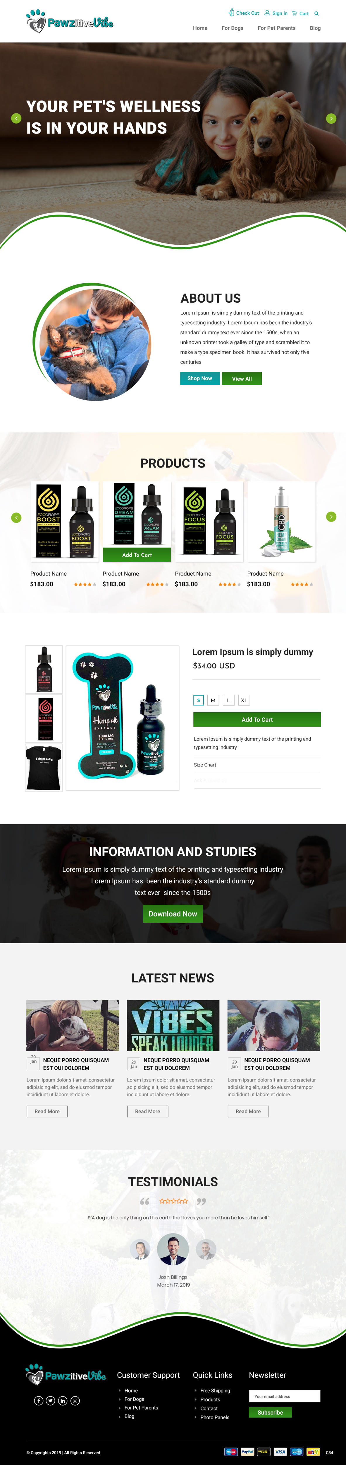 Web Design by pb for Pawzitive Vibe - ellro dist | Design #21891280