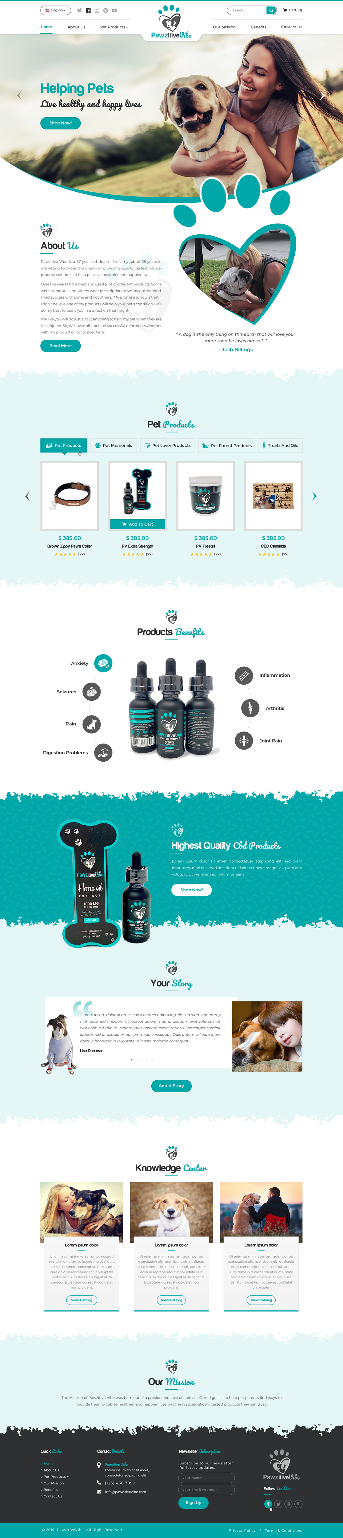 Web Design by Sbss for Pawzitive Vibe - ellro dist | Design: #22175271