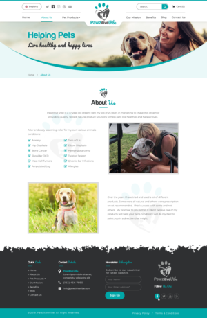 Web Design by Sbss for Pawzitive Vibe - ellro dist | Design: #22312646