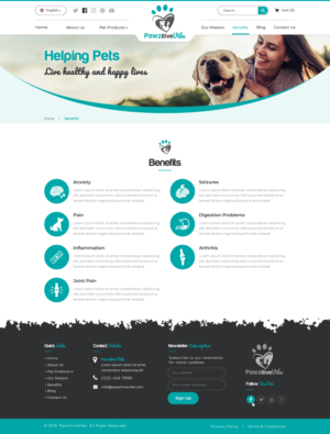 Web Design by Sbss for Pawzitive Vibe - ellro dist | Design: #22312647