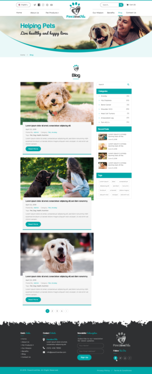 Web Design by Sbss for Pawzitive Vibe - ellro dist | Design: #22312649