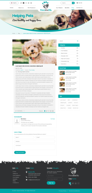 Web Design by Sbss for Pawzitive Vibe - ellro dist | Design: #22312651