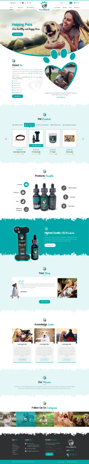 Web Design by Sbss for Pawzitive Vibe - ellro dist | Design: #22312662