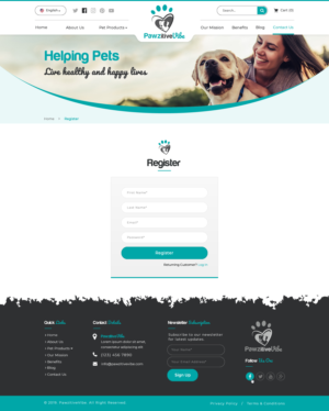 Web Design by Sbss for Pawzitive Vibe - ellro dist | Design: #22312665