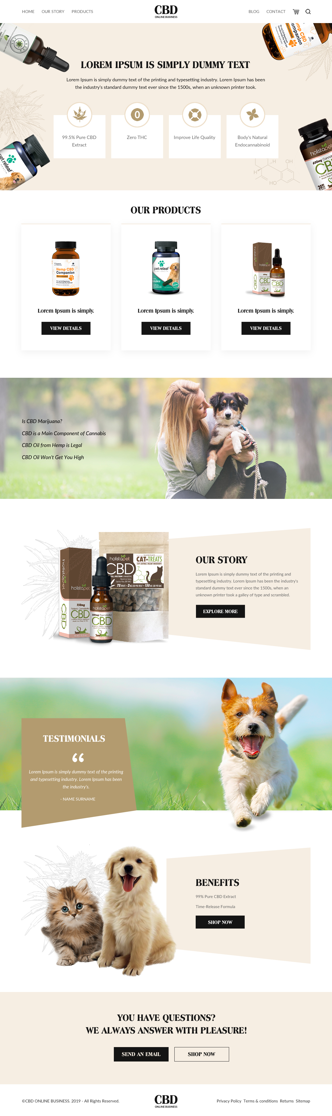Web Design by rightway for Pawzitive Vibe - ellro dist | Design #21877112