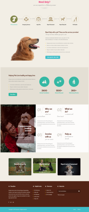 Web Design by Malcolm C for Pawzitive Vibe - ellro dist | Design: #22007716