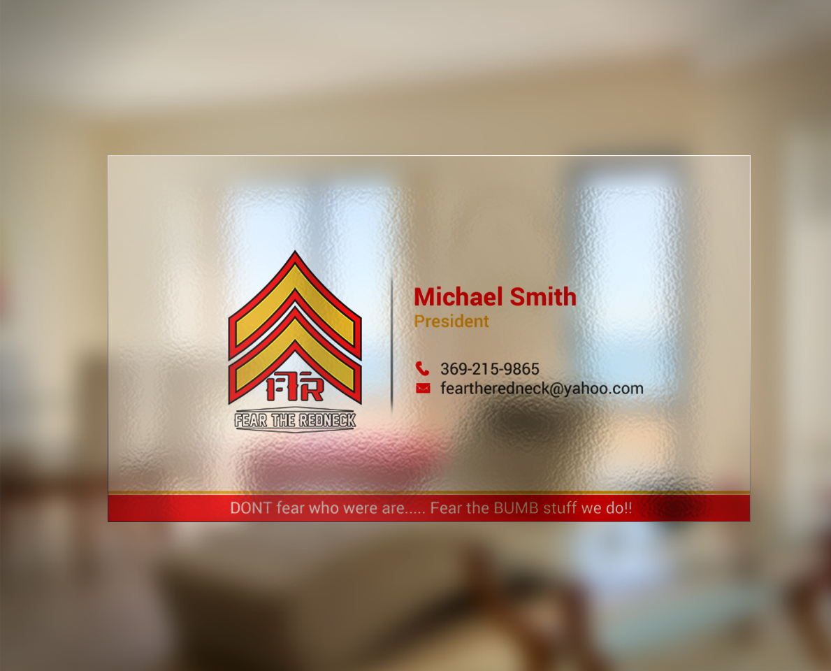 Visitenkarten-Design von chandrayaan.creative für Fear the Redneck LLC | Design #21873715