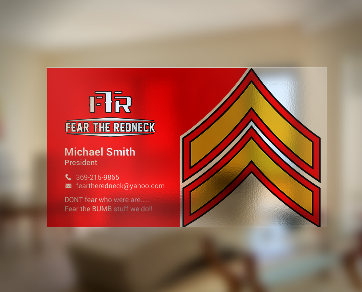 Design de Carte de Visite par chandrayaan.creative pour Fear the Redneck LLC | Design #21873718