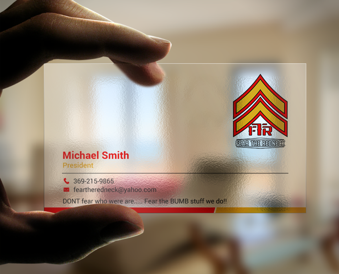 Visitenkarten-Design von chandrayaan.creative für Fear the Redneck LLC | Design #21873719