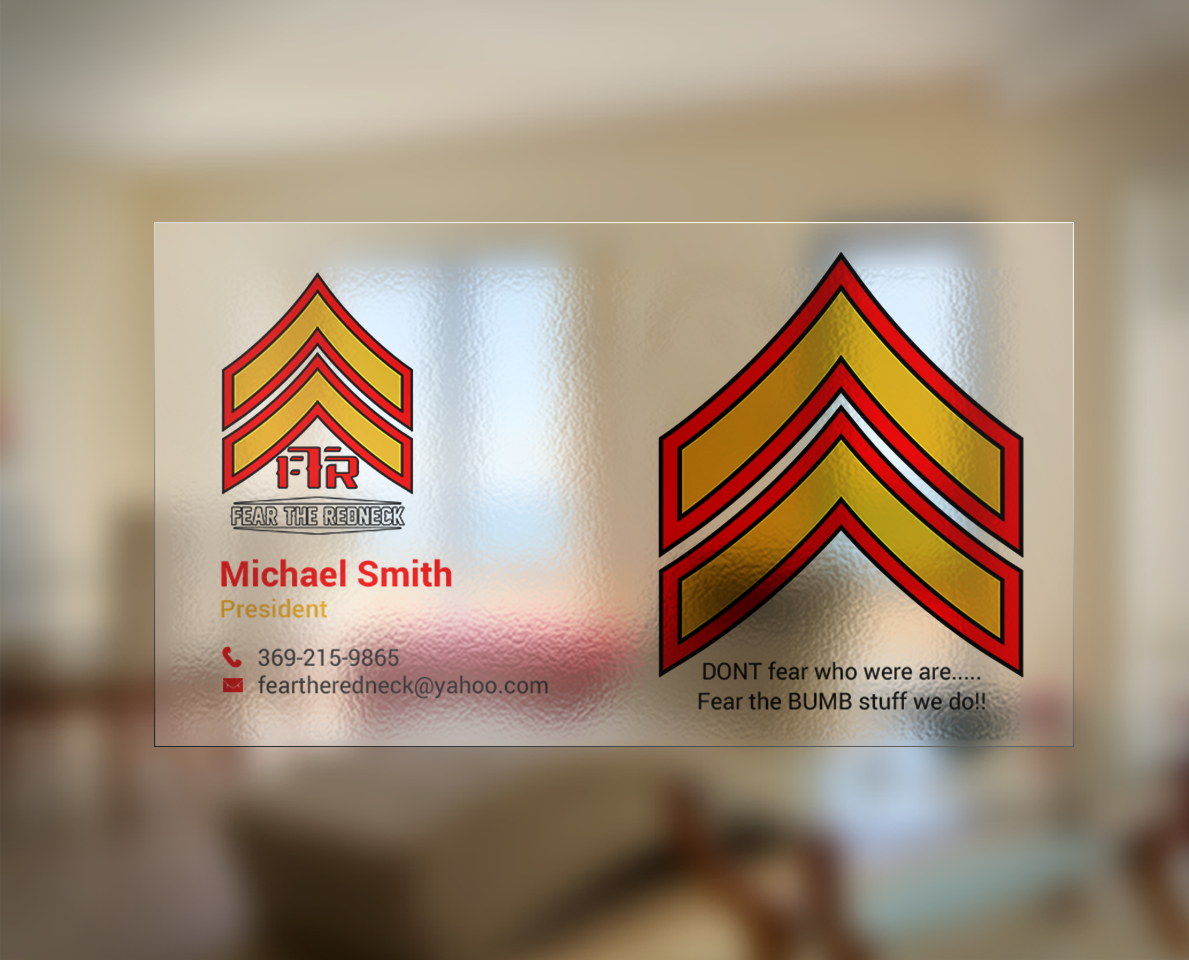 Visitenkarten-Design von chandrayaan.creative für Fear the Redneck LLC | Design #21873720