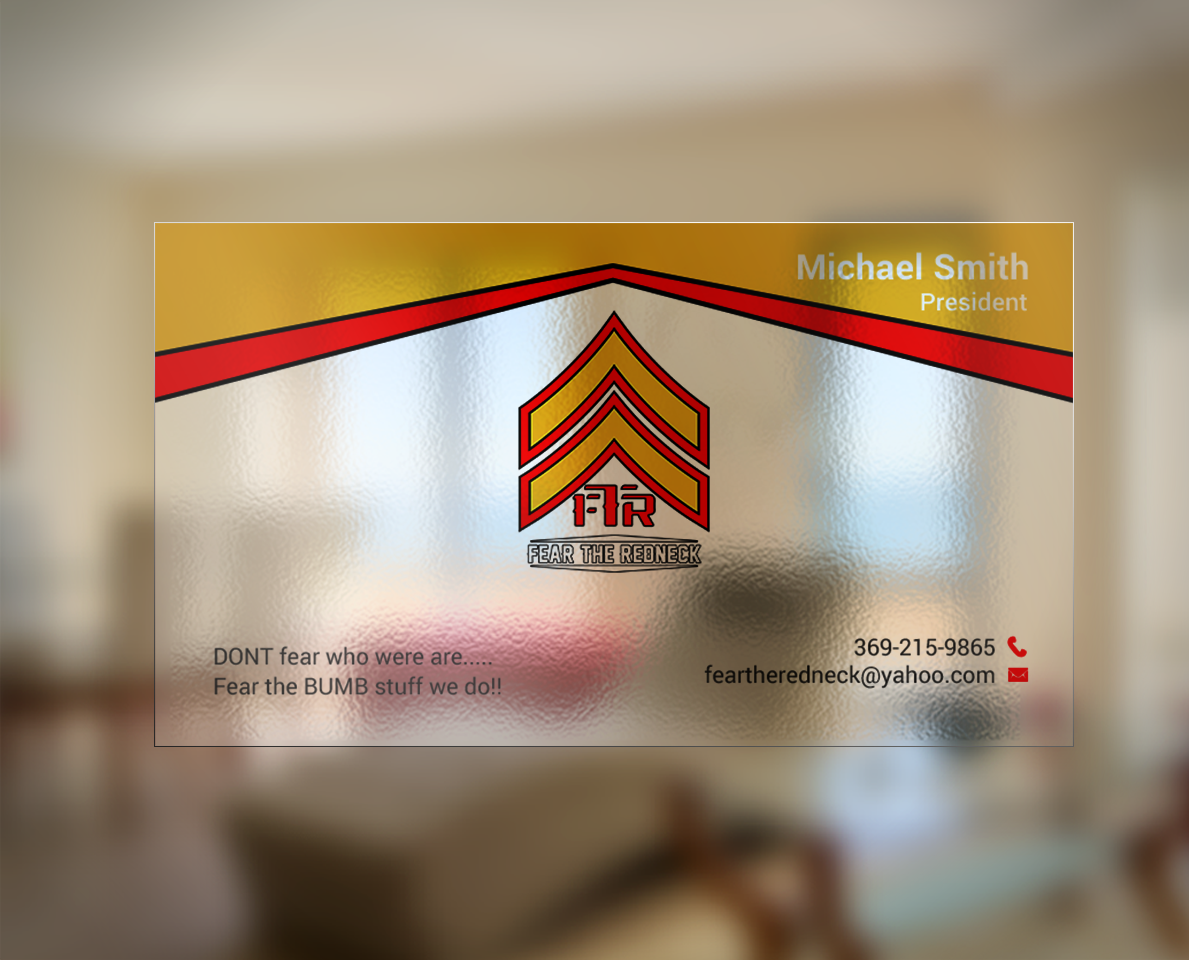 Design de Carte de Visite par chandrayaan.creative pour Fear the Redneck LLC | Design #21873721