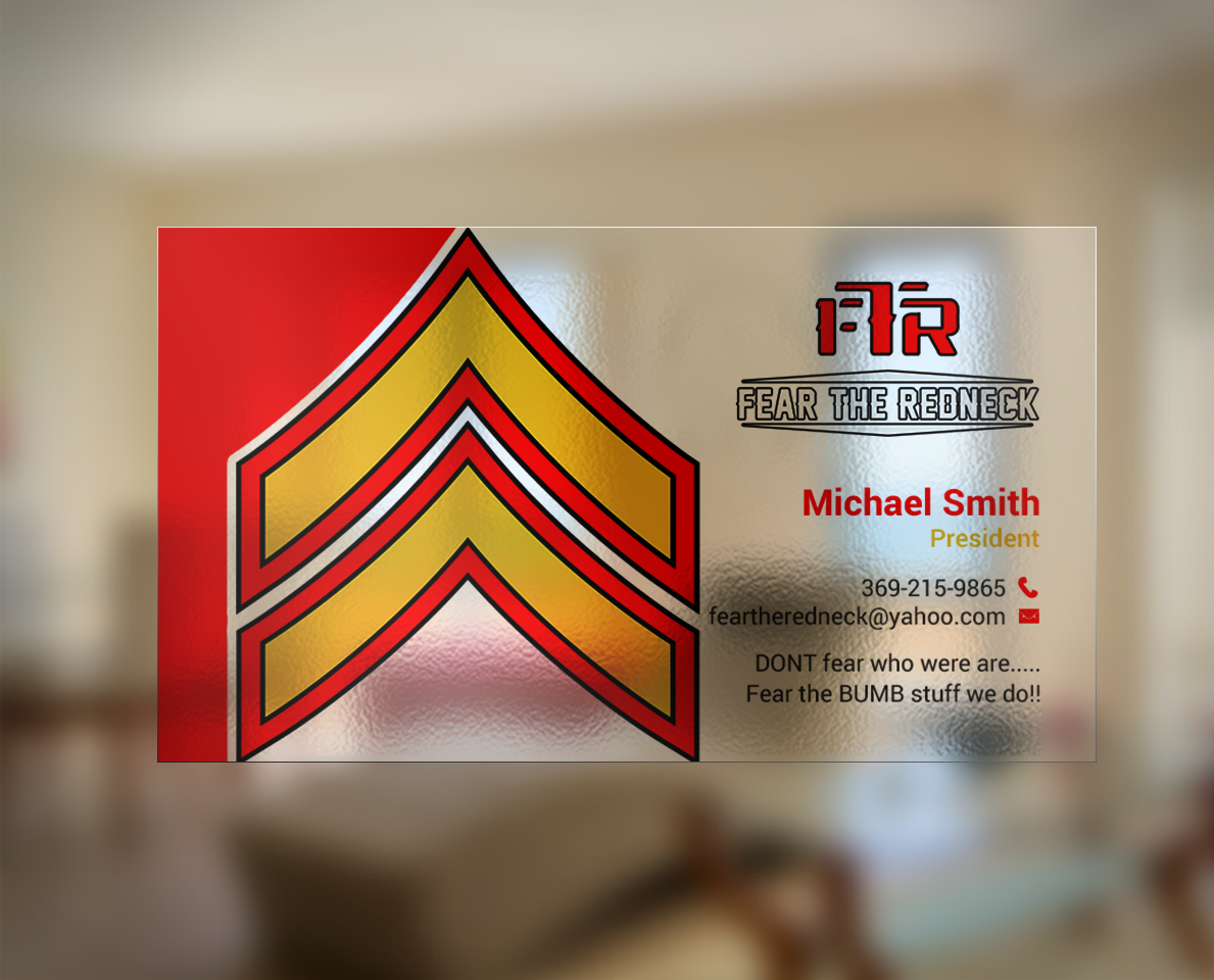 Design de Carte de Visite par chandrayaan.creative pour Fear the Redneck LLC | Design #21873722