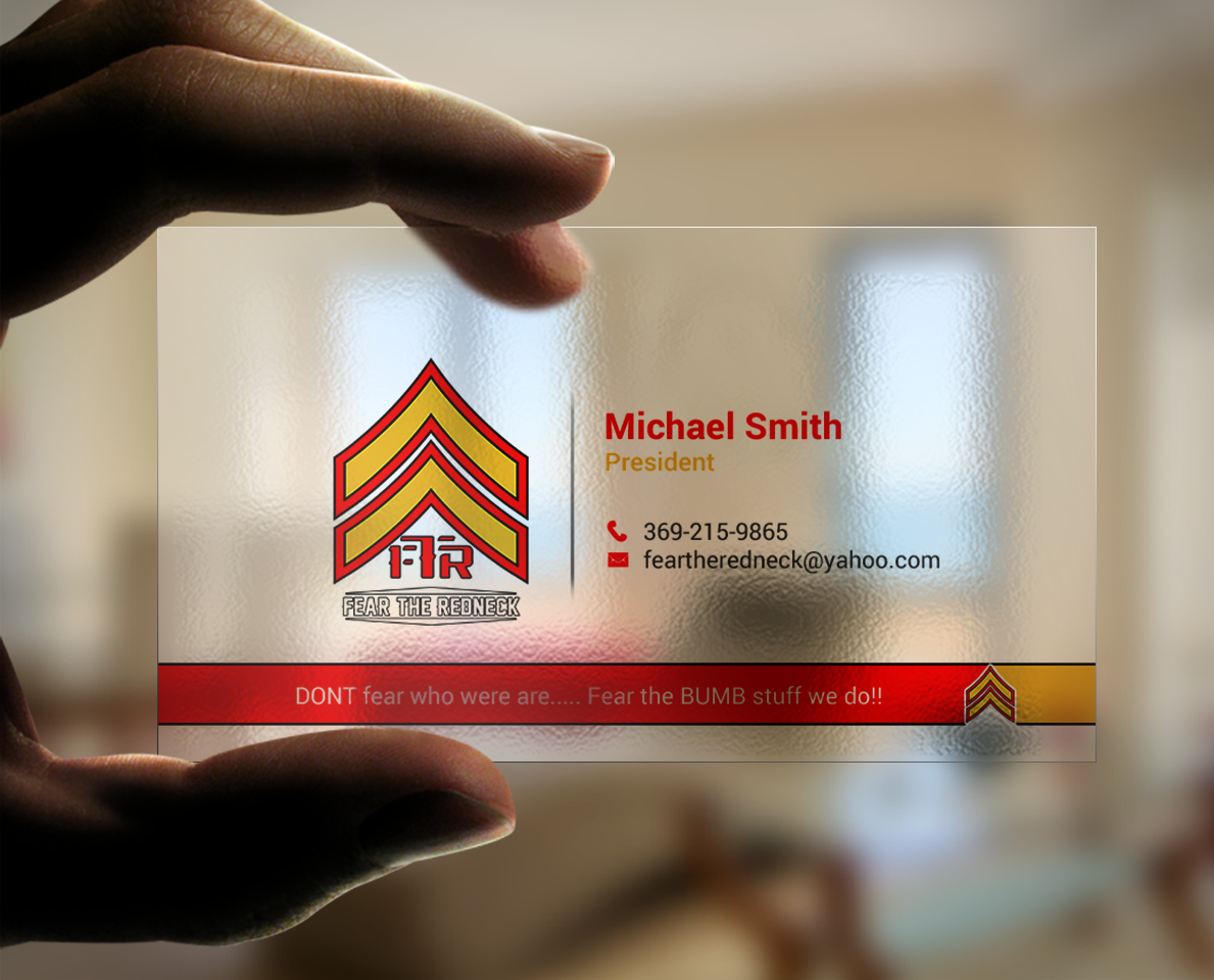 Visitenkarten-Design von chandrayaan.creative für Fear the Redneck LLC | Design #21873724