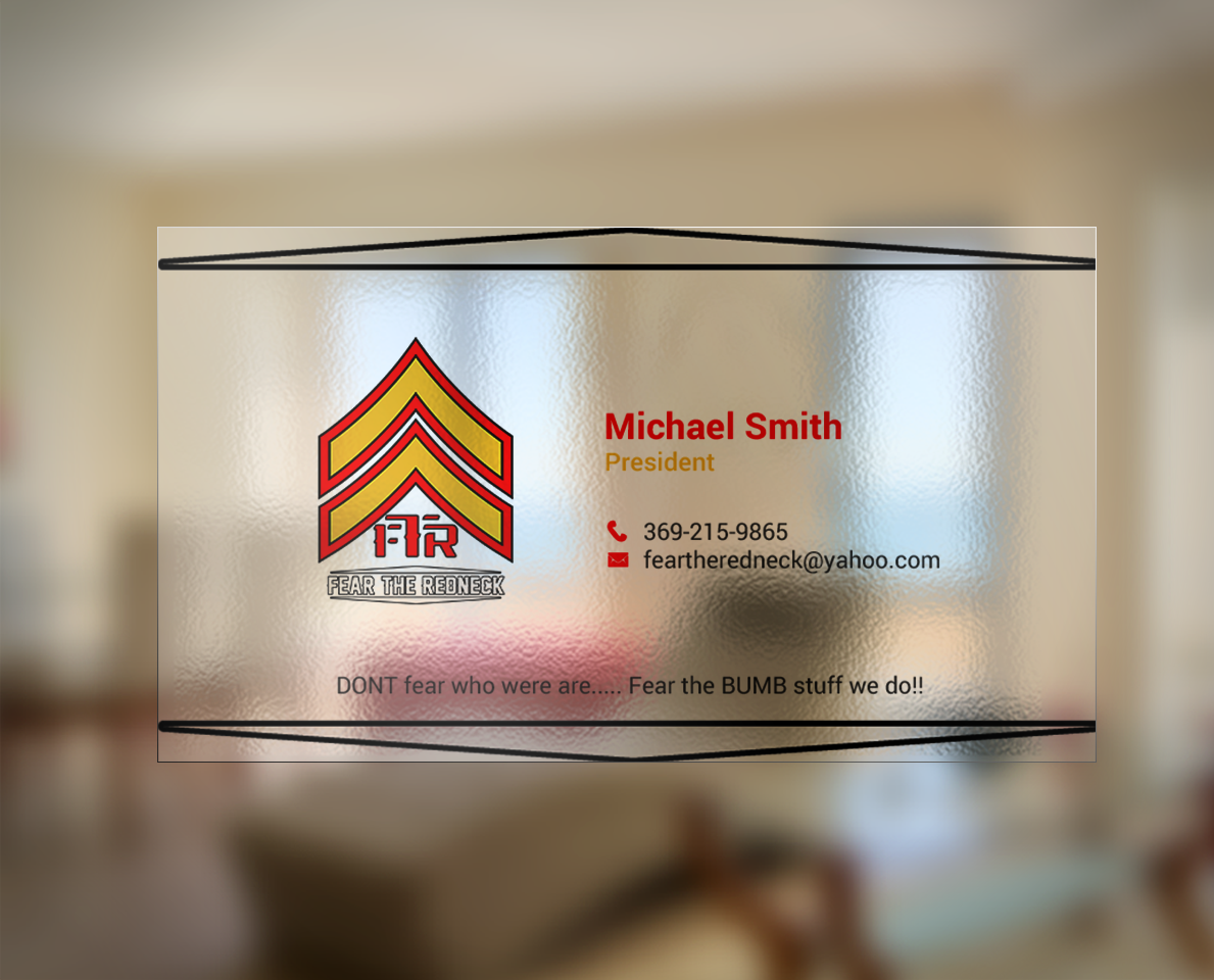 Visitenkarten-Design von chandrayaan.creative für Fear the Redneck LLC | Design #21873725