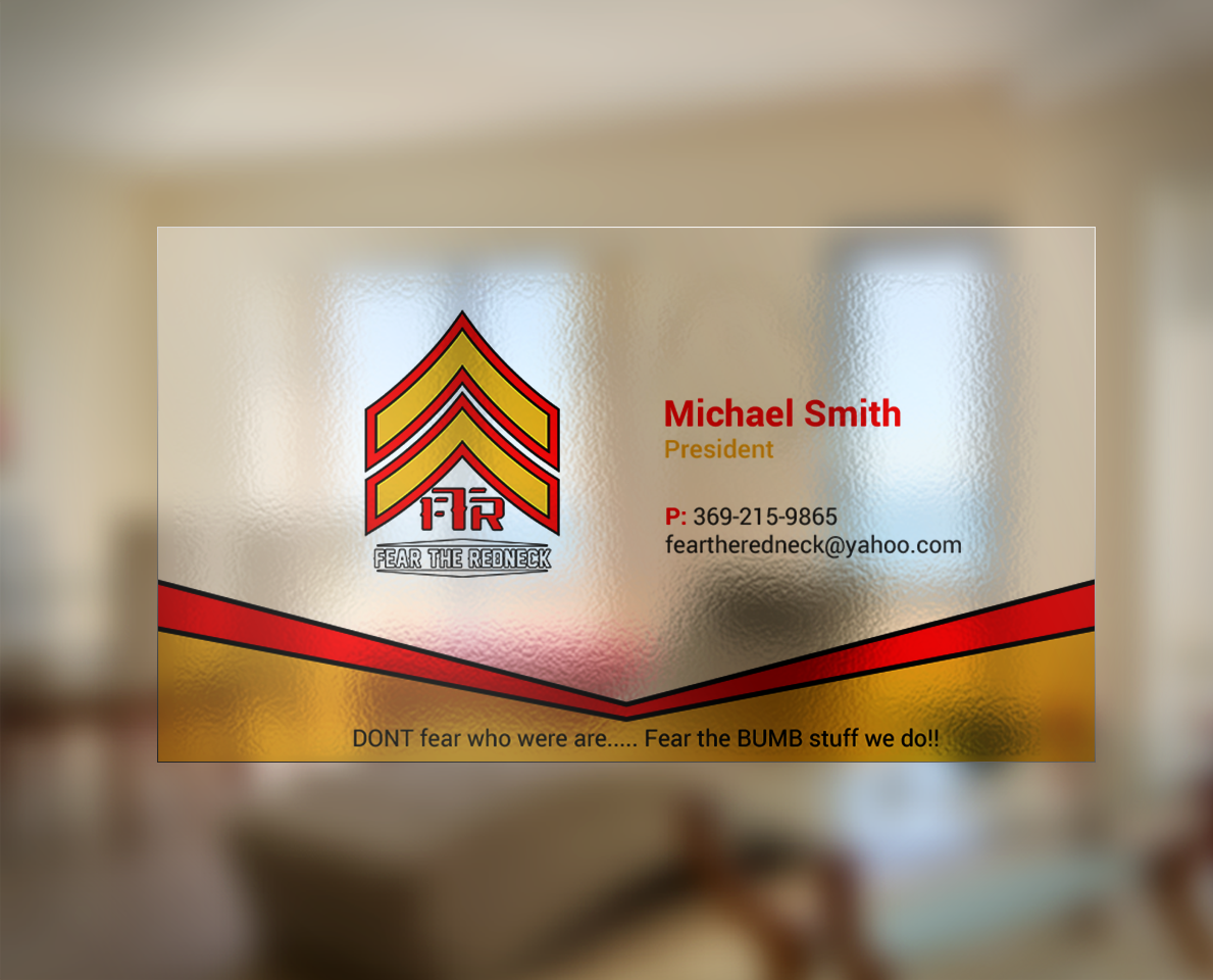 Business Card Design by chandrayaan.creative for Fear the Redneck LLC | Design #21873726