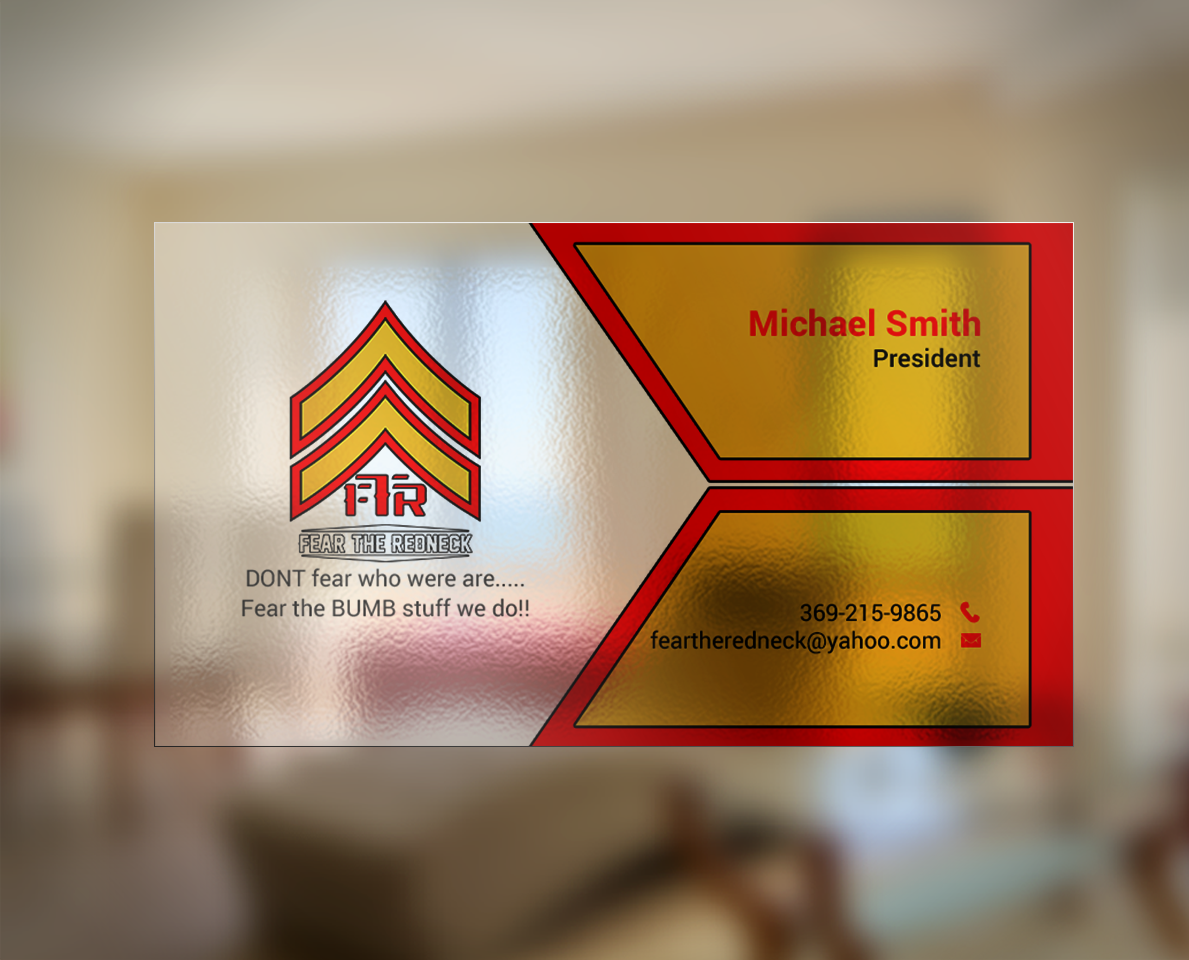 Visitenkarten-Design von chandrayaan.creative für Fear the Redneck LLC | Design #21873728