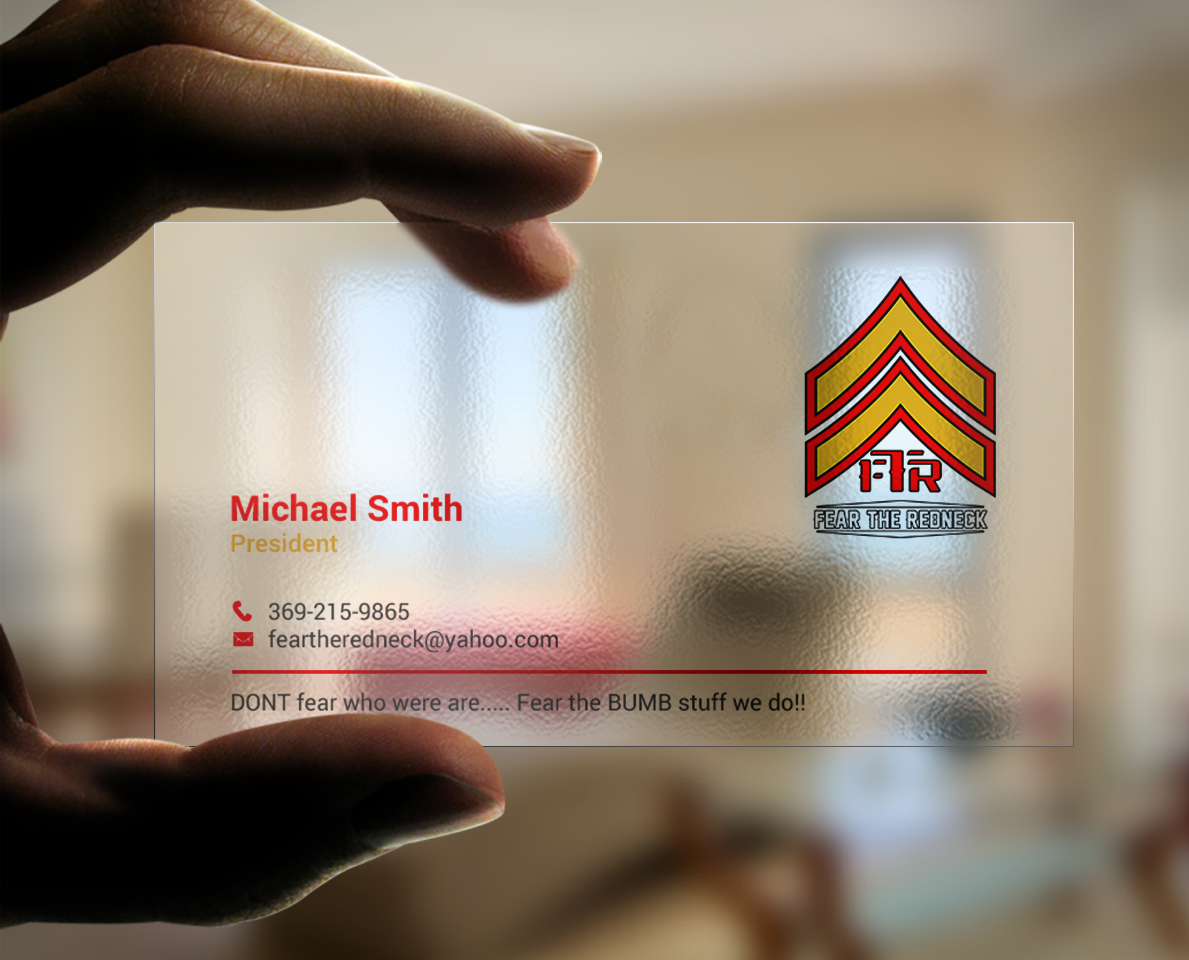 Design de Carte de Visite par chandrayaan.creative pour Fear the Redneck LLC | Design #21873729