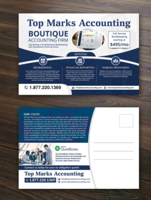 Top Marks Accounting Postcard | Diseño de Postal por innovative earth