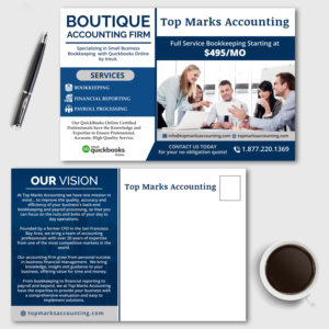 Top Marks Accounting Postcard | Diseño de Postal por TSU Creations