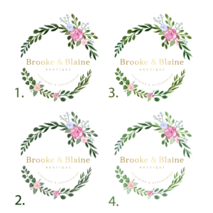 Brooke & Blaine Boutique Clothing and Accessories | Logo Design by Amethystica