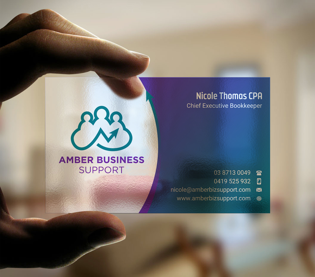 Business Card Design by INDIAN_Ashok for Amber Business Support | Design #21879563