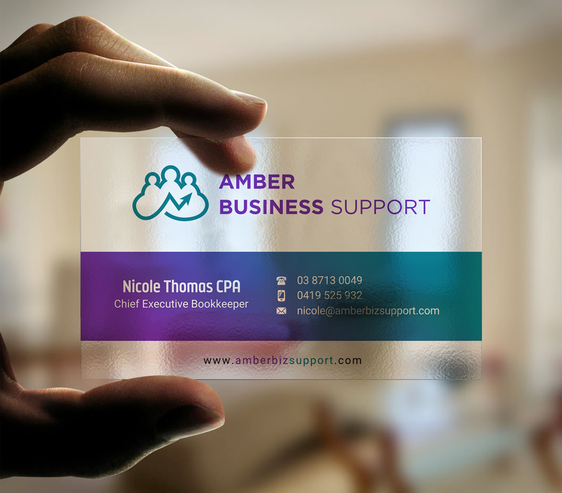 Business Card Design by INDIAN_Ashok for Amber Business Support | Design #21879566