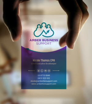 Business Card Design by INDIAN_Ashok for Amber Business Support | Design: #21879570