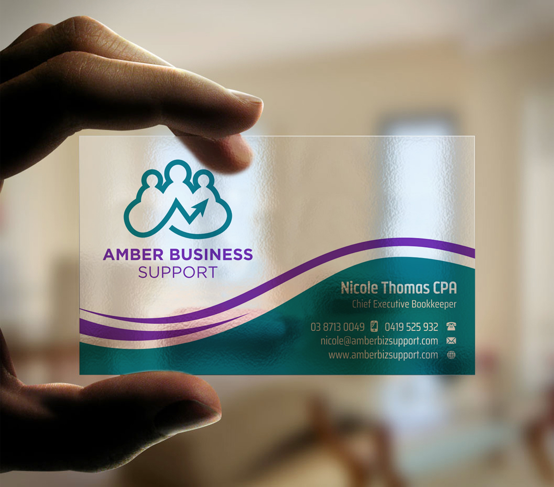 Visitenkarten-Design von INDIAN_Ashok für Amber Business Support | Design #21879571