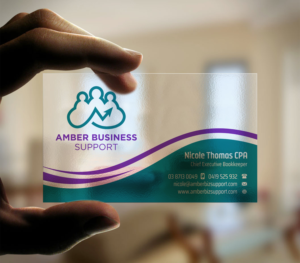 Business Card Design by INDIAN_Ashok for Amber Business Support | Design: #21879571