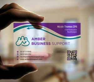 Business Card Design by INDIAN_Ashok for Amber Business Support | Design: #21879574