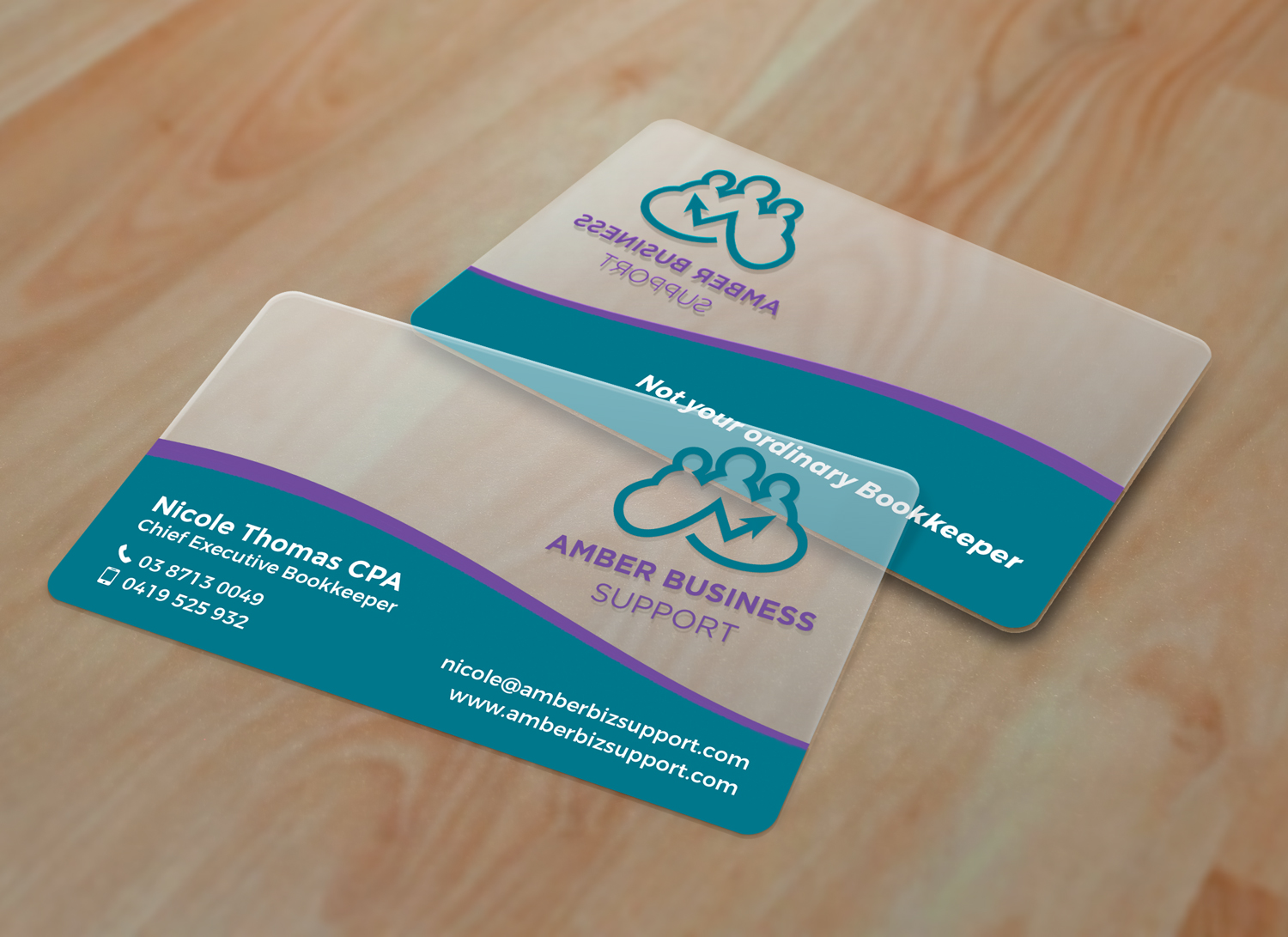 Business Card Design by MIND for Amber Business Support | Design #21878765
