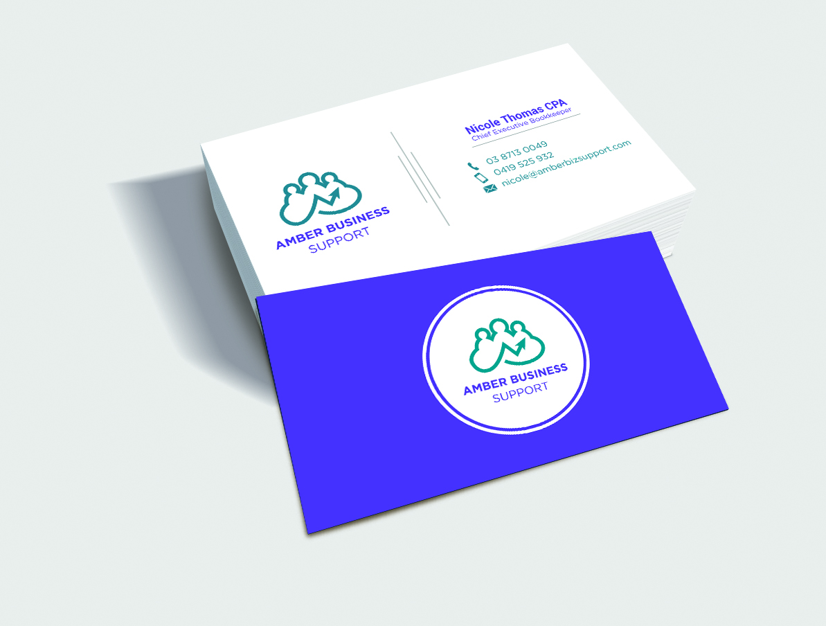 Business Card Design by Sonar Tari for Amber Business Support | Design #21881946