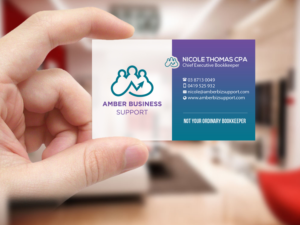 Business Card Design by Creations Box 2015 for Amber Business Support | Design: #21885560