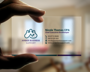 Business Card Design by chandrayaan.creative for Amber Business Support | Design: #21880967