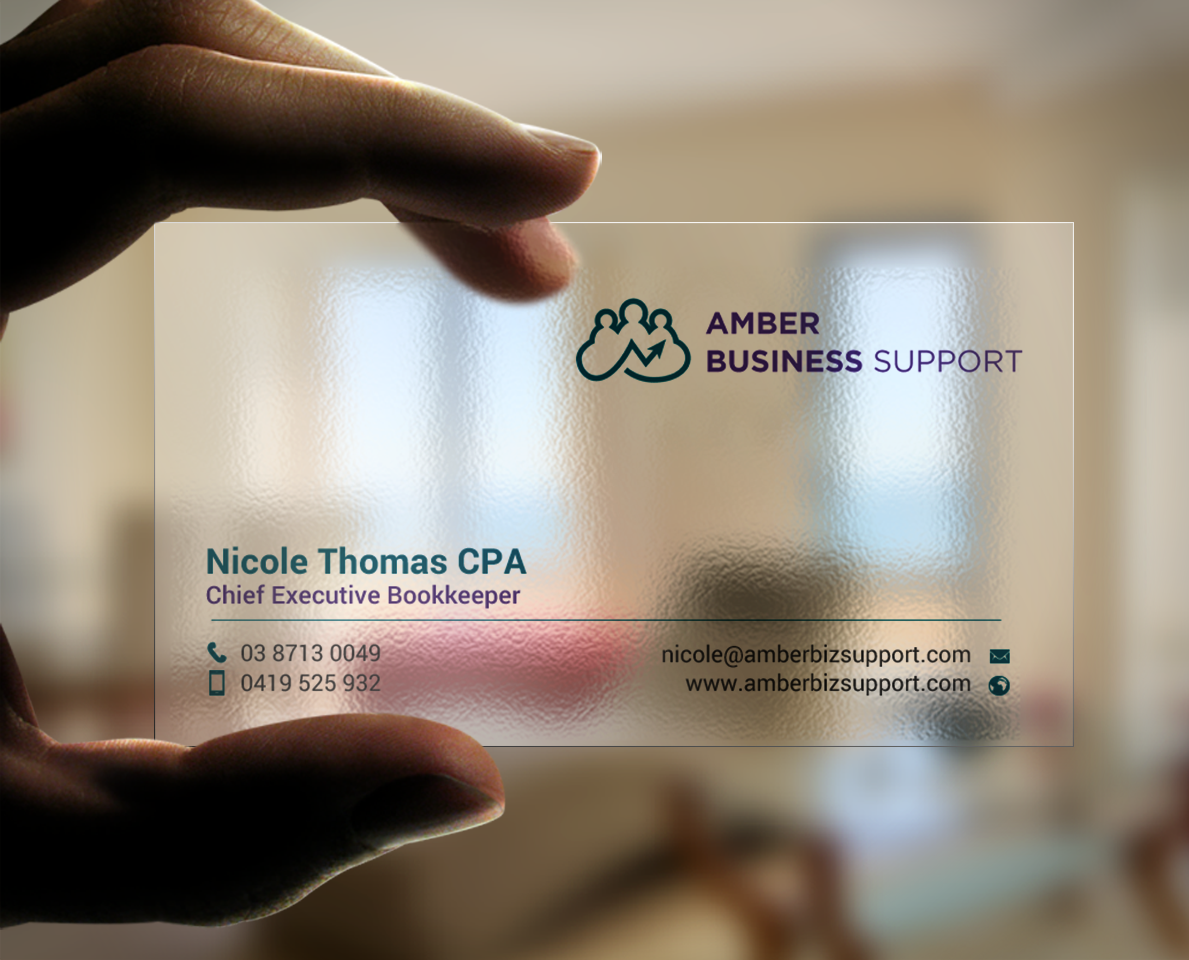 Design de Carte de Visite par chandrayaan.creative pour Amber Business Support | Design #21880968