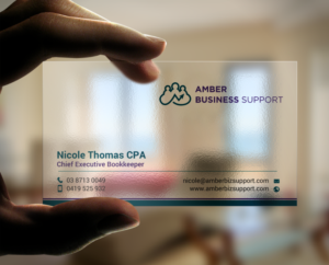 Business Card Design by chandrayaan.creative for Amber Business Support | Design: #21880969
