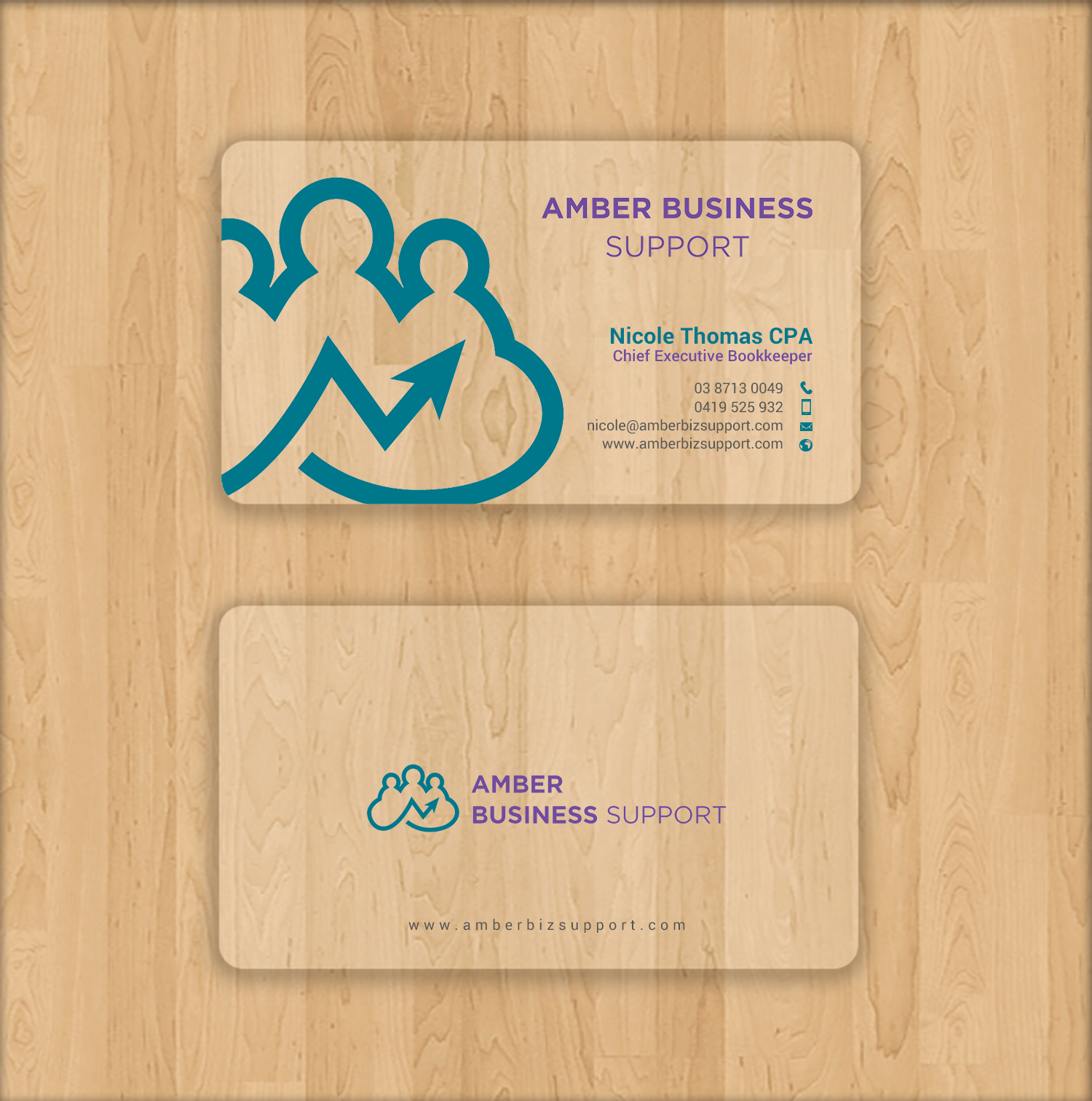Business Card Design by chandrayaan.creative for Amber Business Support | Design #21880970